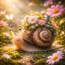 Snail Garden Wall Art Nursery