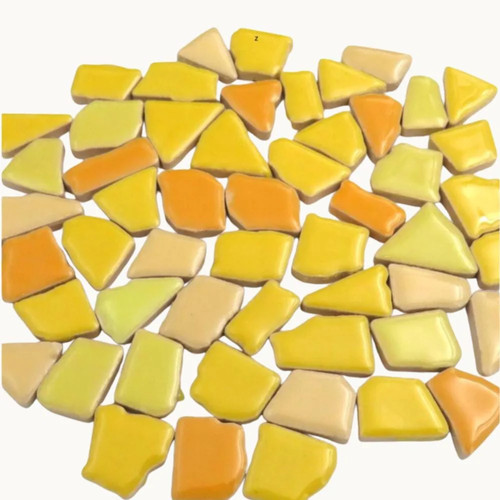 Sunflower yellow jigsaw mosaic - yellow,