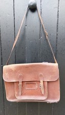 Vintage brown leather school