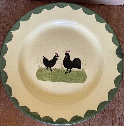 Rooster and hen plate zeller - hen,
