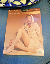 PAIR OF CHARNOS  SEMI OPAQUE TIGHTS  ~SIZE MEDIUM ~CHOCOLAT E~ 30 DENIER~