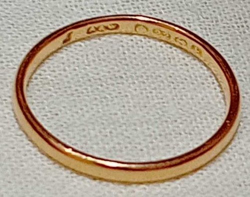 Antique 1929 22ct gold wedding - antique,