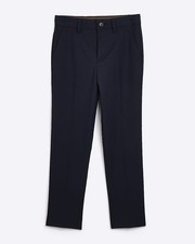 River Island Boys Suit Trousers Navy Woven fabric Button and fly Pants Bottoms