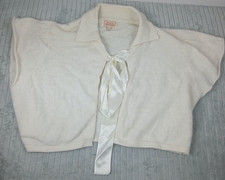 Vintage  Avoca Anthology Angora Wool cardigan Ladies size 2 white tie front crop
