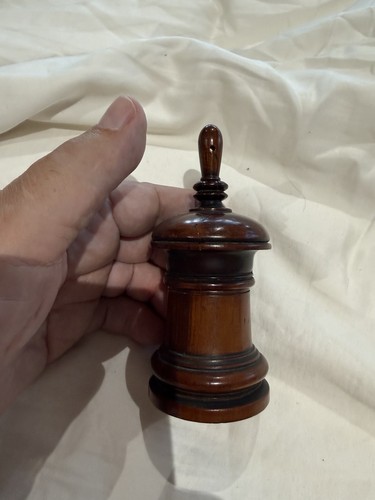 Georgian treen lidded pot - georgian,