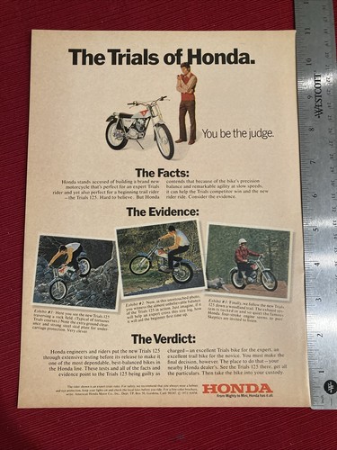 Honda trials 125 motorcycle - honda,
