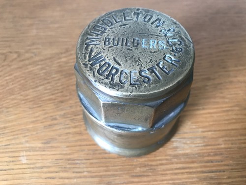 Antique brass carriage hub cap - hub,