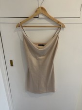 Nasty Gal Mini Cowl Neck Cream