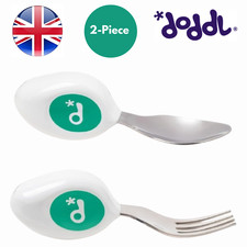 Doddl 2-Piece Toddler Spoon & Fork Set - Easy to Use Cutlery for Kids
