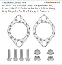 GIONAR 2pcs 2.5 Inch Exhaust