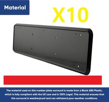 10 Black ABS Number Front Rear