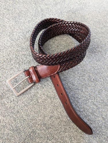 Braided leather belt mens - belt,