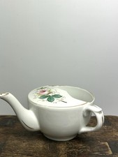 Antique Pap Boat - Invalid Feeder Cup - Infant Feeding Cup - White & Pink Floral