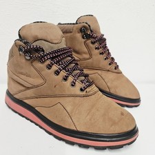 Vintage 90s Reebok Cross Roads Mid Womens Size UK 5 Brown Leather Trainer Boots 