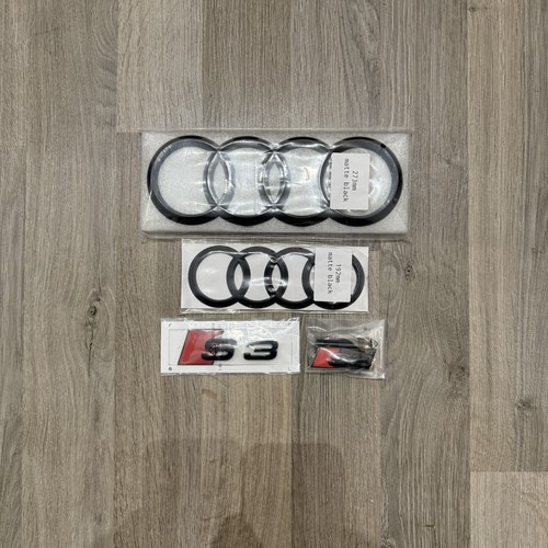 Audi matte black badge set - badge,