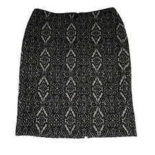 Talbots Skirt Black Gray Knee