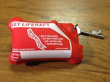 RED Boat Key Ring Liferaft