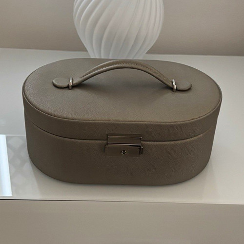 Wolf travel jewellery box oval - travel,