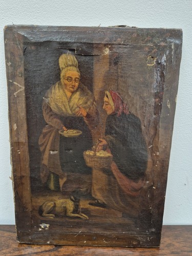 Antique oil painting - painting, on