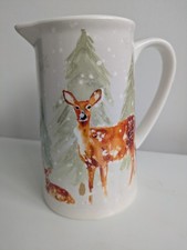 Lesser & Pavey Reindeer Christmas Design Bone China Jug By Jennifer Rose Gallery