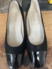 Women’s Elmdale Black Leather Fiona Shoe Size 6 E With Box Hardly Worn