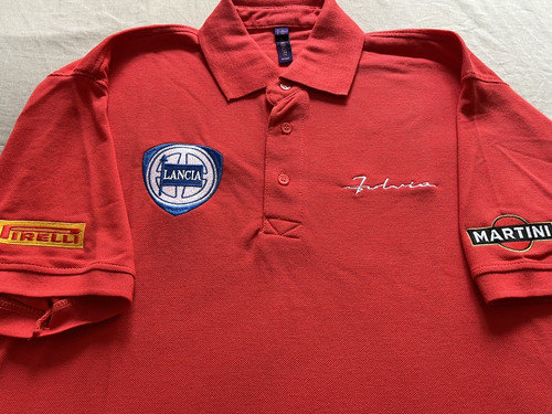 Lancia fulvia embroidered polo - lancia,