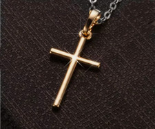 Gold Cross Pendant 925