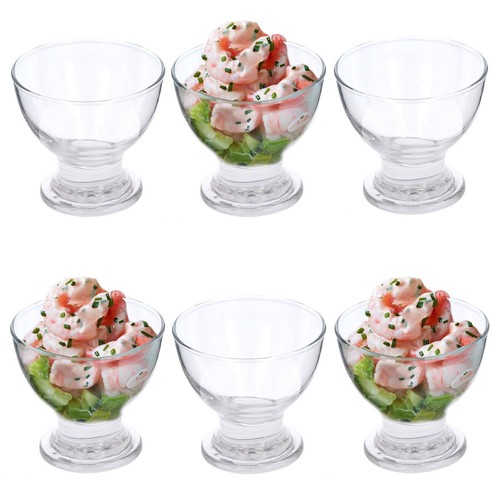 Glass prawn cocktail bowls - 6,