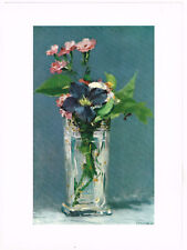 Carnations And Clematis In A Crystal Vase Edouard Manet Floral Print Picture #26