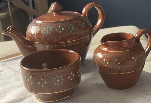 Vintage ceramic lustre - ceramic, redware