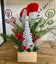 Christmas Floral Arrangement - Elf Stripped Christmas Decoration