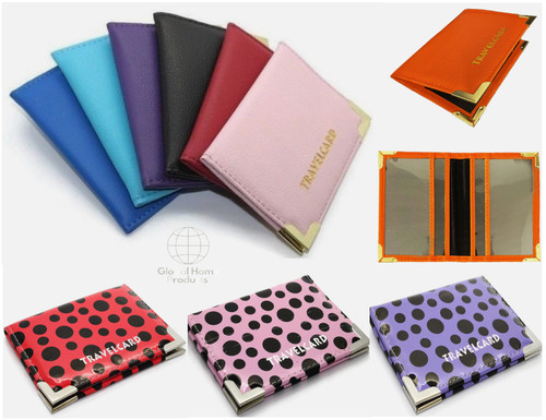 Leather travel card - leather,