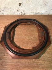 627b Antique Ansonia Drop Dial / School Wall Clock Wooden Face Surround