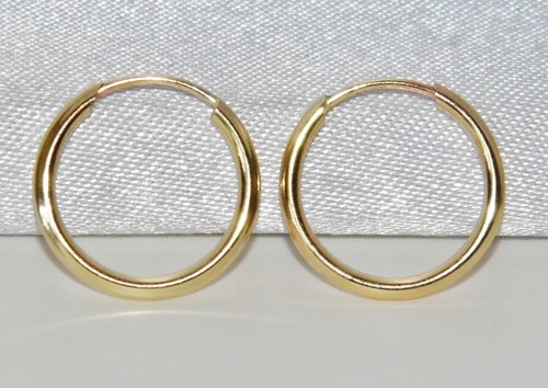 9ct gold 12mm - 12mm, hoop