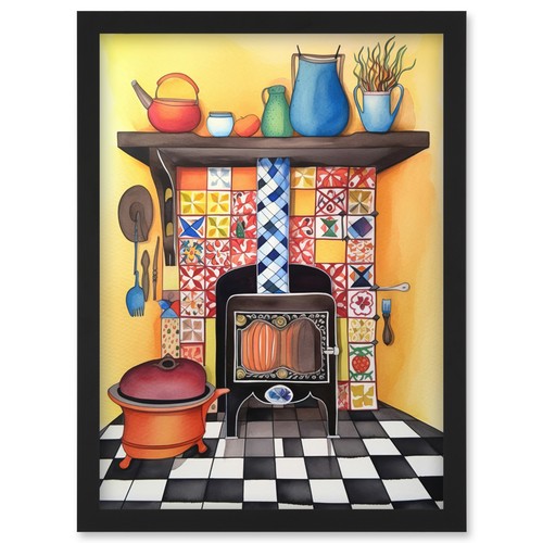 Kitchen hearth fireplace - kitchen,