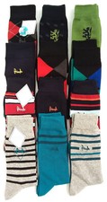 Single pair of Plain/ Coloured / Argyle, Pringle Socks, 12 Designs- New, No Tags
