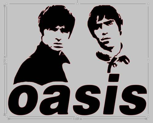 Oasis decal car sticker - oasis,