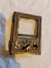 Vtg Brass Post Office Box Door