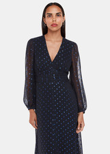 Whistles Navy blue Metallic