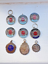 Job Lot 9 Antique Fob Medals Cycling Exodus Road Club Clarion One Silver 1937