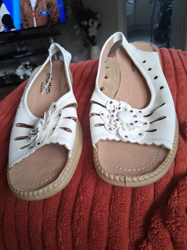 Ladies cotton trader sandals - cotton,