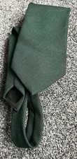 Mens Made In Britain Bottle Green Wool Vintage Tie 3.4" Wide 52" Long