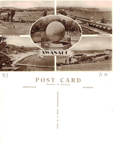 Vintage postcard swanage - vintage,