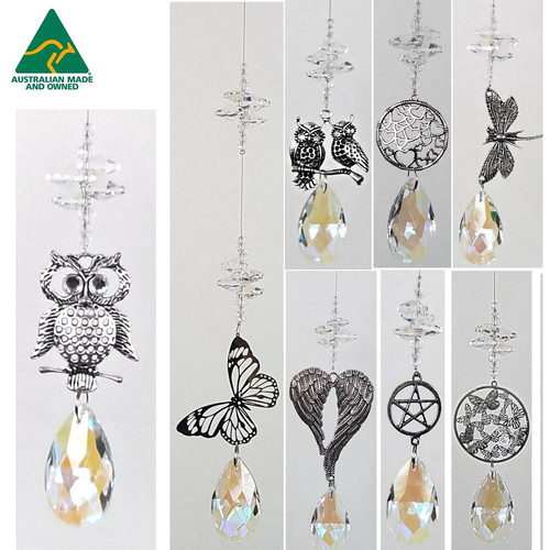 Mixed silver crystal - silver,