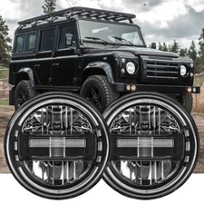 7" in LED Headlights Halo DRL