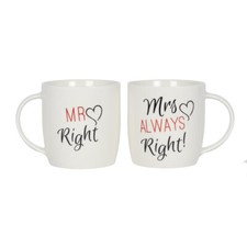 Set of 2 Mr and Mrs Mugs
