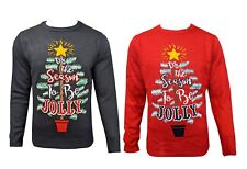 Unisex Mens Ladies Christmas Jumper Light Up Jolly Xmas Festive Sweater Novelty