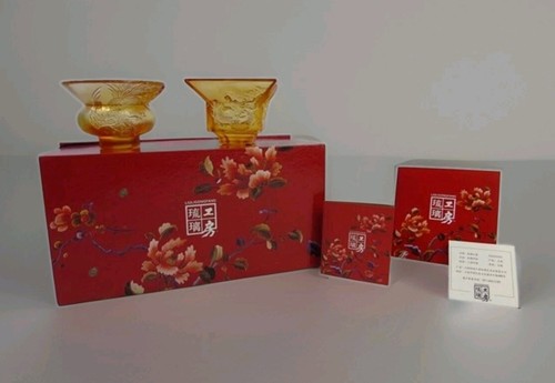 Liuli crystal art sake - liuli, set