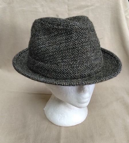 Vintage harris tweed wool - tweed, grey