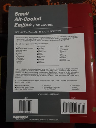 Small engine repair book - engine,